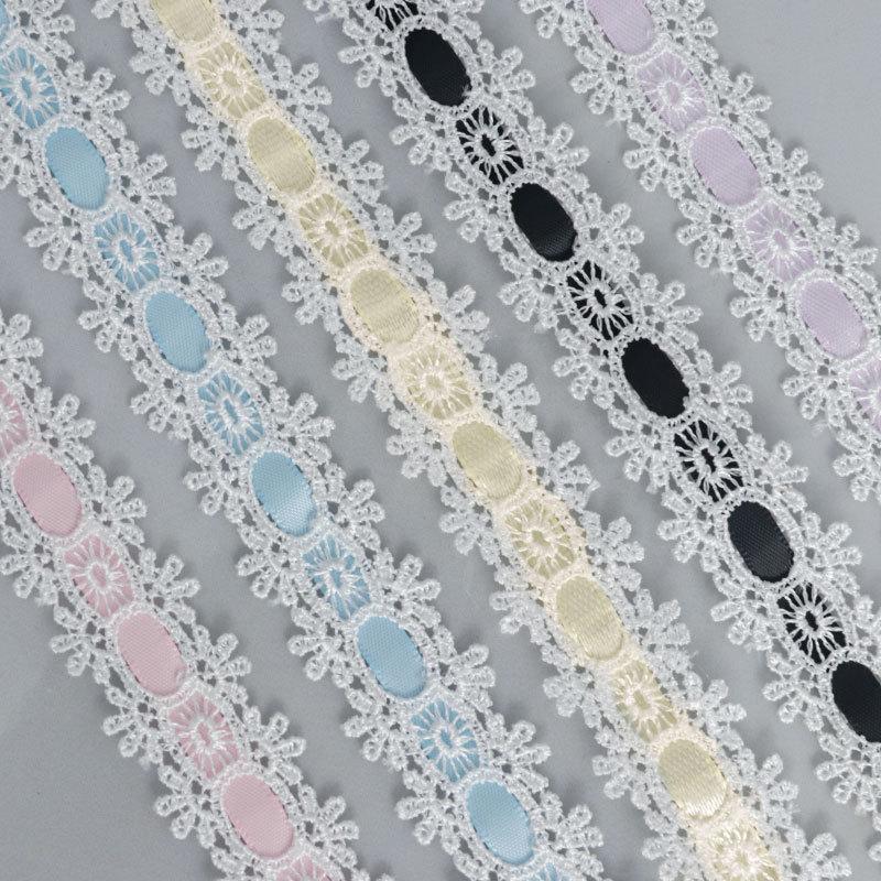 Pachet elegant de carduri handmade cu panglică din dantelă ajurată față-verso, accesorii pentru rochii din dantelă solubilă în apă, accesorii vestimentare, panglici pentru realizarea de articole de artizanat