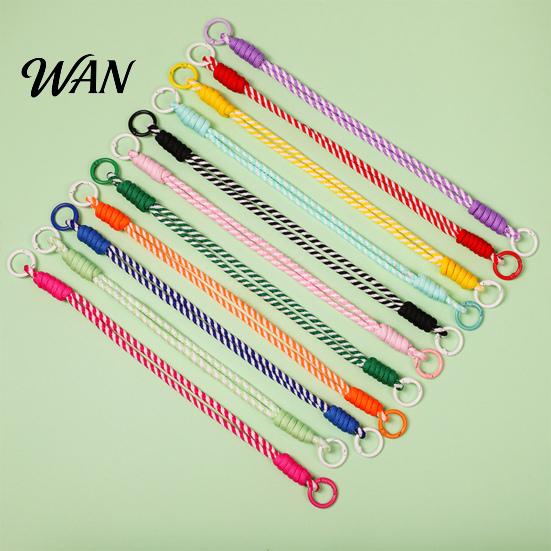 Braided Rope Accessory Pendant Short Wrist Strap with Hanging Ring Outdoor Activity Wear-Resistant Lightweight Lanyard Portable Water Bottles