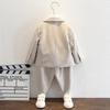 Jungen Dreiteiliger Festanzug mit Weste - Pageboy Geburtstagsoutfit