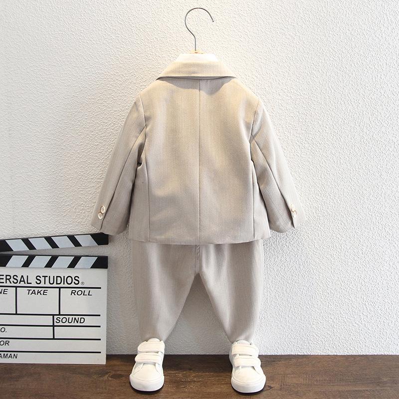 Jungen Dreiteiliger Festanzug mit Weste - Pageboy Geburtstagsoutfit