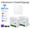 RF433MHz 1/2/3Gang Wall Switch Tuya Smart WiFi Switch Receiver Alexa Google Home Voice Control Smart Life APP Remote Module