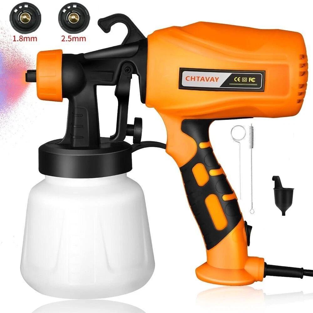 

900MLElectric Paint Sprayer High Power Spray Gun Handheld Painting Gun Tool Multifunction Sprayer For Painting Furniture Coating помаранчевий
