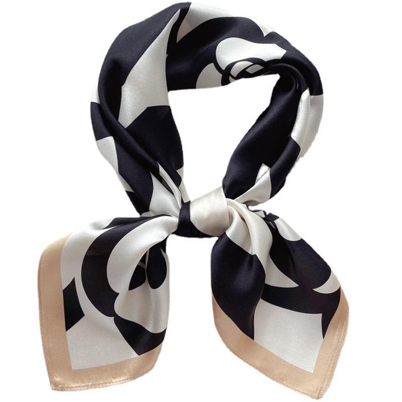 Camellia Xiaoxiangfeng Mulberry Silk Scarf Women'S Spring And Autumn Versatile 70 Square Scarf Scarf Silk Scarf