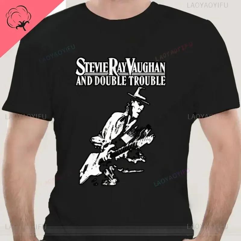 Pánské Dámské Tričko Stevie Ray Vaughan Kytara Blues Rock SRV Unisex O-výstřih Módní Grafická Trička Pánské Streetwear Oblečení#Barva(1)