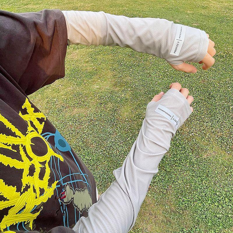 Große Eismanschetten für Sonnenschutz Japanischer Sommer Outdoor UV-Schutz Lockere Armmanschetten Autofahren Outdoor-Handschuhe