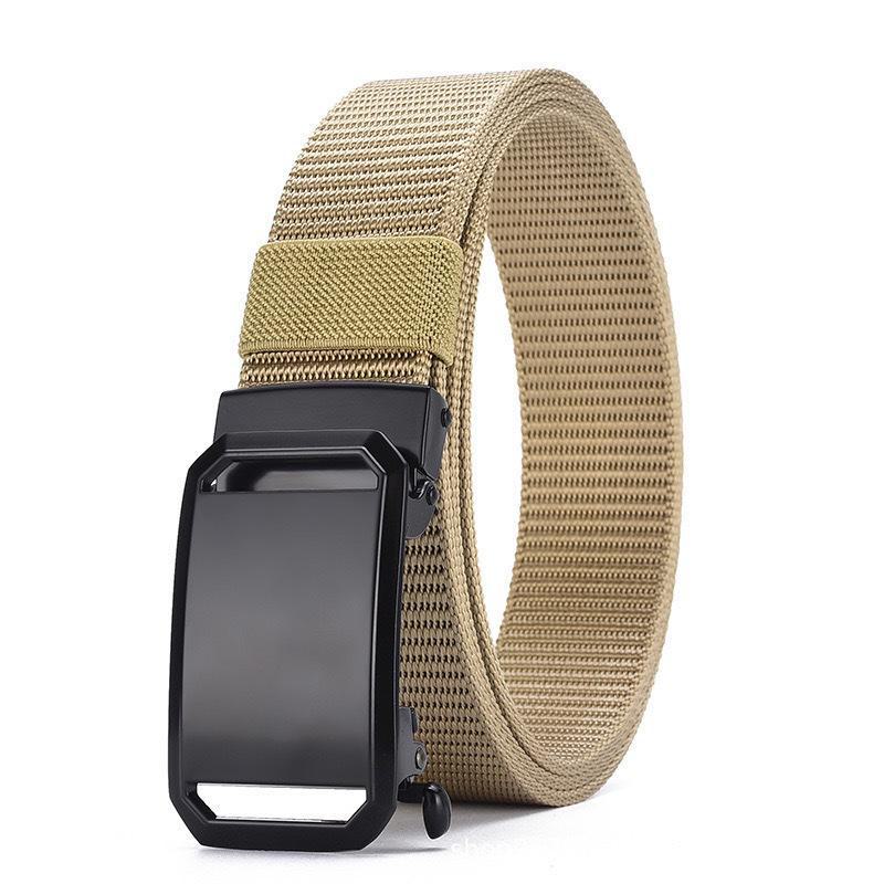 Men's Automatic Toothless Nylon Canvas Outdoor Belt