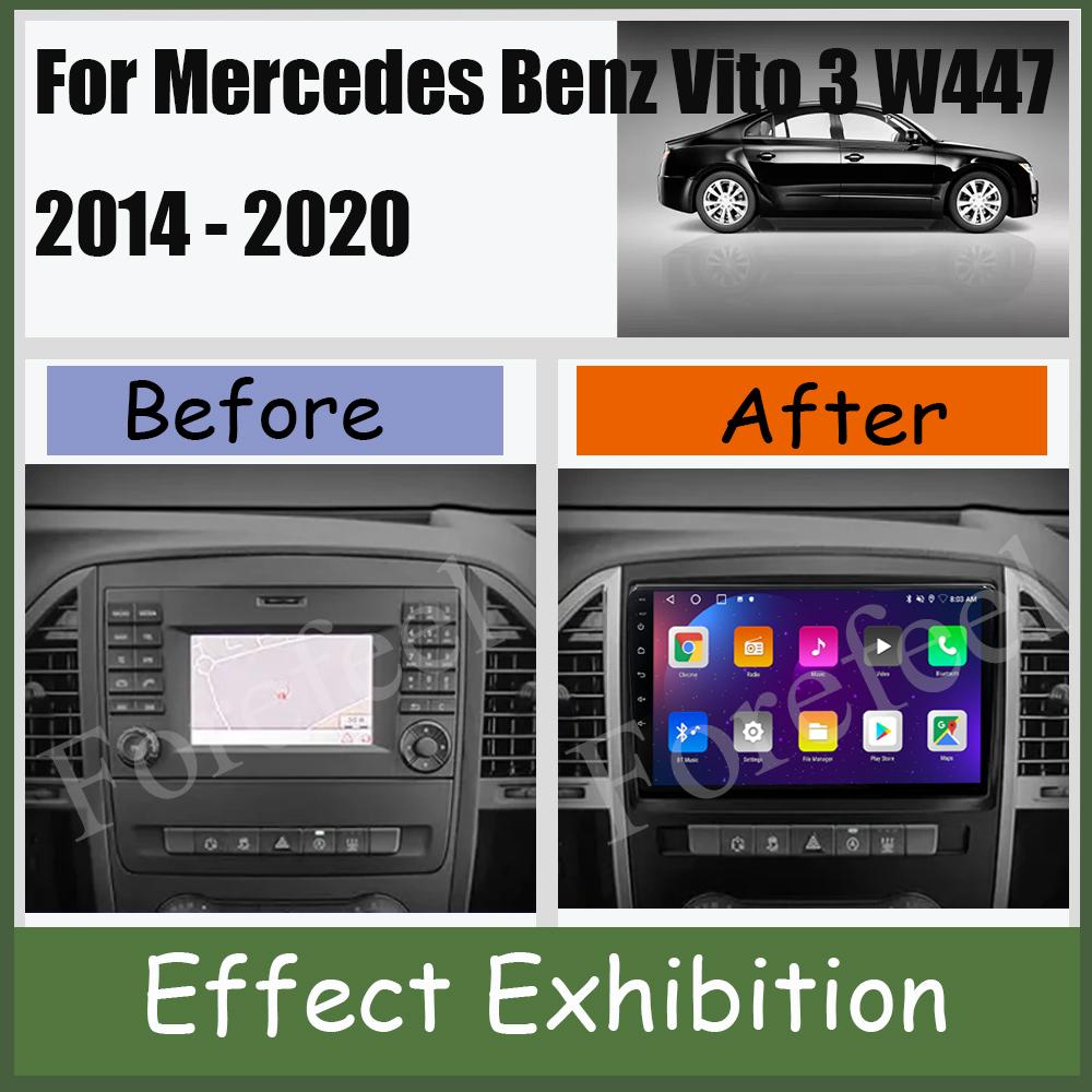 Carplay Android For Mercedes Benz Vito 3 W447 2014 - 2020 Car Radio Video Player Multimedia GPS Bluetooth Carplay QLED WIFI