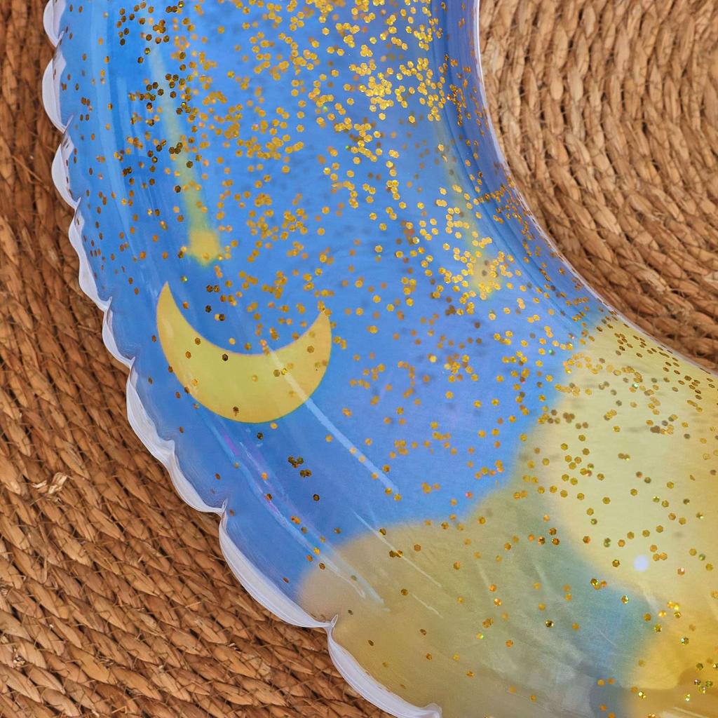 Schattige Regenboog Zwemband voor Kinderen, Zwembanden, Opblaasbaar, Stijlvol, voor Volwassenen en Kinderen, Strand, Zwembad, Feestjes, Oefening en Hitteverlichting (Meteoor, 70cm)