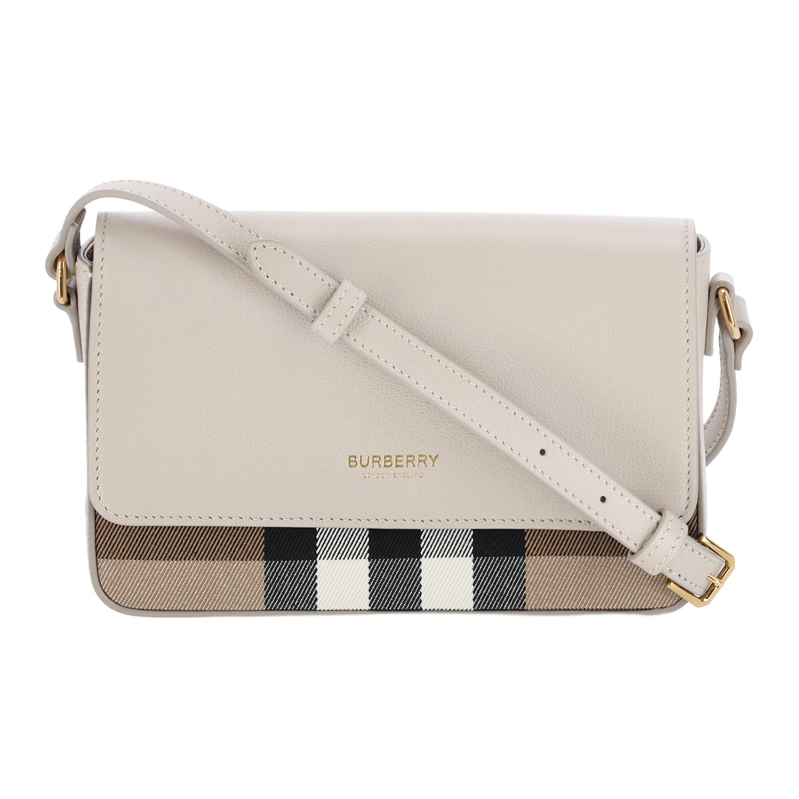

Burberry Letter Logo Adjustable Shoulder Strap Calfskin Shoulder Bag Women shoulder bag Beige 81053761 Basic Set (Bag+Dust Bag)
