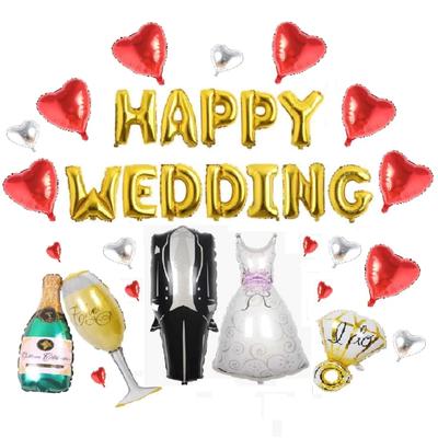 KINOKINO Wedding Giant Balloon Heart Ring HAPPY WEDDING
