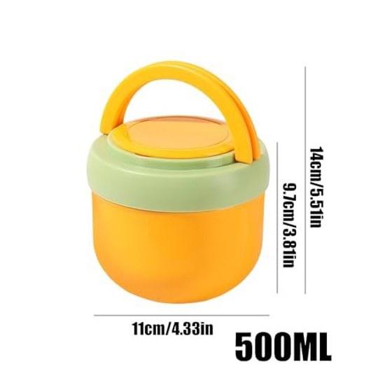 Flask Vacuum Insulated Soup Food -Stainless Steel Thermal Wide Mouth Portable Leak Proof Container School Office Picnic Travel Lunch Box Warm Meals Go