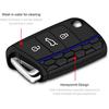 Autosleutelhoes Sleutelhoesje Vw Golf 7 Sleutelhoesje 3 Knoppen Autosleutel Siliconenhoesje Verpakking Van 2 Rood + Blauw 68,5 X 43,1 X 1,5 Mm