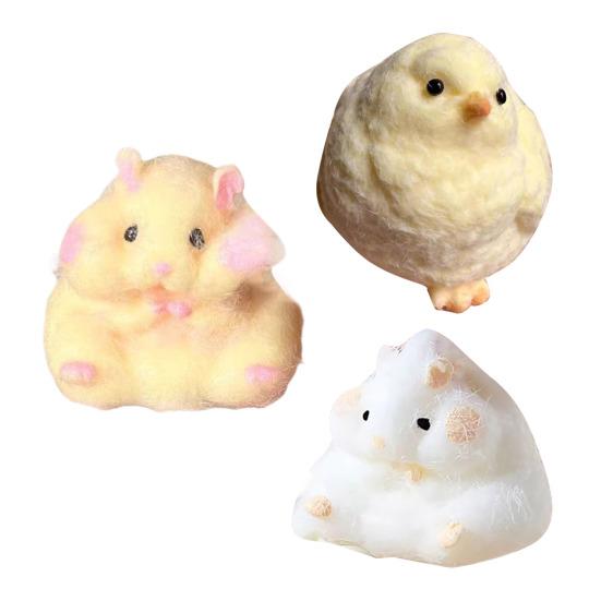 Cheese Hamster Squeeze Toy Anxiety Relief Slow Rising Yellow Chick Pinch Sensory Toy Stress Ball Fidget Toy Party Favors