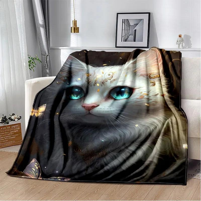 Cartoon Cute Calico Cat,Garfield Cat,Persian Cat,Ragdoll Blanket,Soft Throw Blanket for Home Bedroom Bed Sofa Cover Blanket Kids