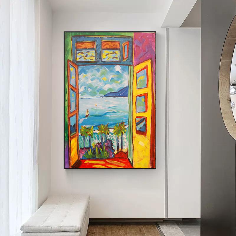 Famous Art Matisse Colorful Landscape Canvas Painting Nordic Wall Art Pictures for Living Room Decoration Cuadros Frameless