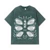 275 GSM Washed T-shirts 100% Cotton Demon Slayer V118 Kokushibo Print Unisex Heavy Cotton T Shirt