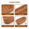 Wicker Storage Basket For Bread Vegetable Fruit Natural Look Organizer