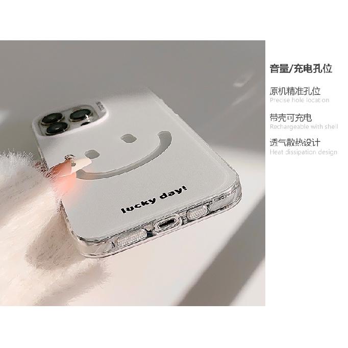 Electroplated Smiley Face iPhone 16 Case Suitable for 14 Pro Max, 12, Apple 13, Simple Korean Style, 17 Shockproof, 14 Hard