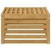 Outdoor Footstool Solid Acacia Wood White 59 x 59 x 37 cm