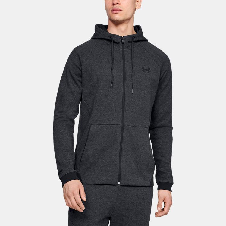 Under Armour Double-Knit Logo Hooded Jacket Men outerwear Black 1320722-001