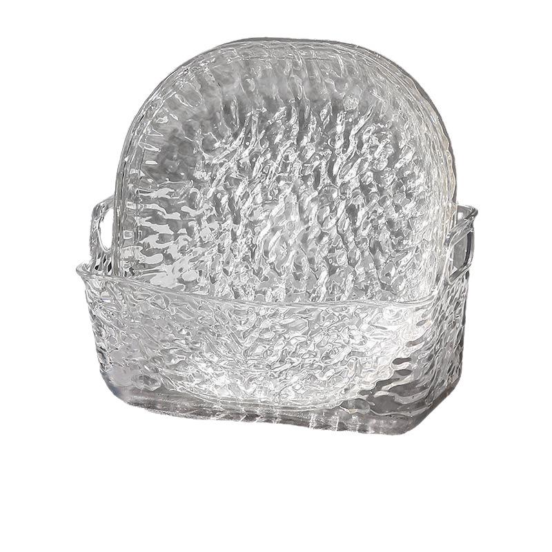 Water Ripple Plastic Dining Table Plate for Bones, Snacks, and Fruit