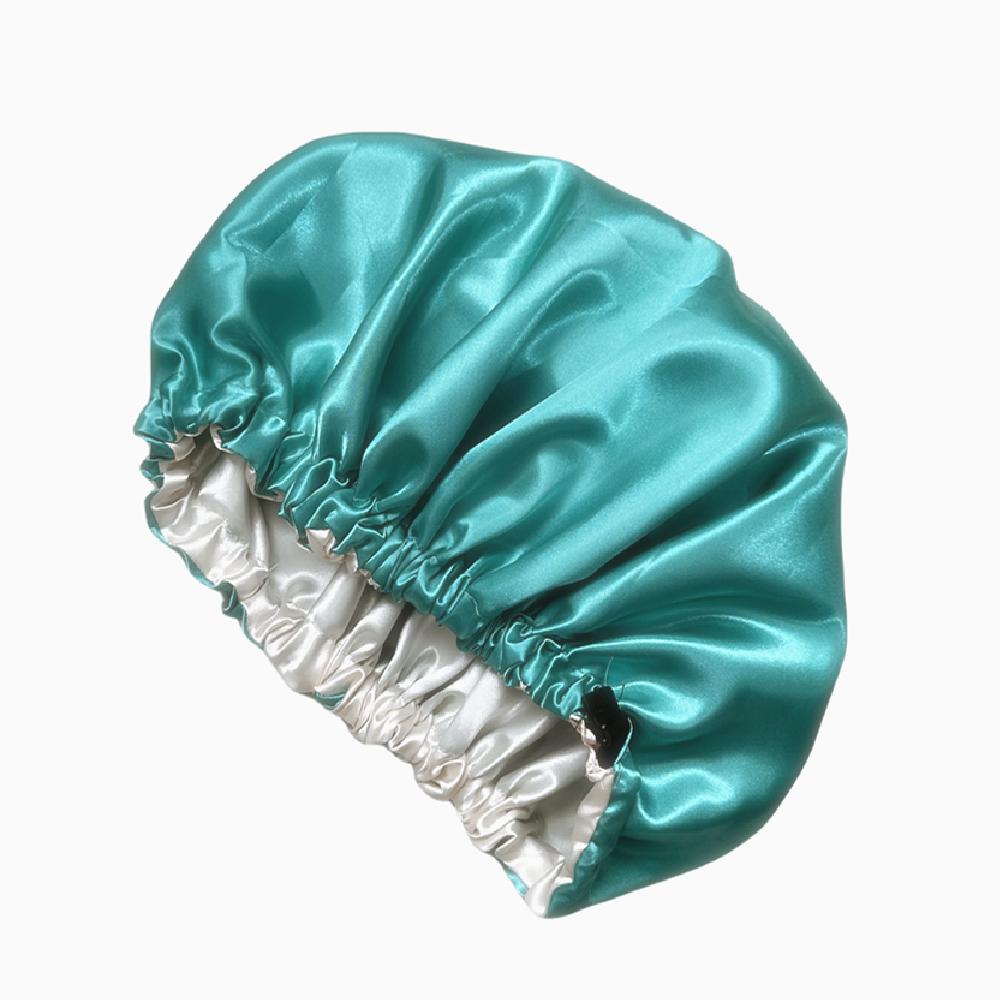 Silk Satin Hair Cap For Sleeping Women Invisible Round Headwear Adjusting Button Night