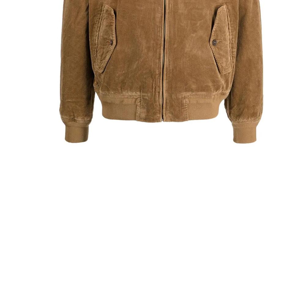 Polo Ralph Lauren Stand Collar Zip Long Sleeve Fitted Solid Jacket Men Jackets Brown 710914227-002