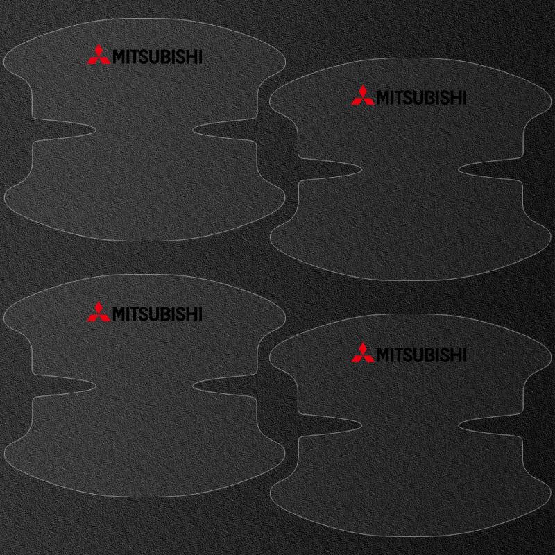 8pcs Transparent Car Door Handle Bowl Protector Film Anti-Scratch Car Sticker for Mitsubishi Outlander RALLIART Lancer 10 9 ASX