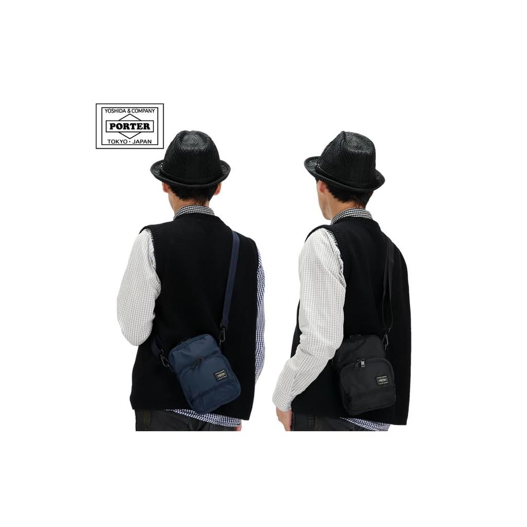 Porter Flash Vertical Mini Shoulder B6 for Men and Women Bag, Size, (Black)