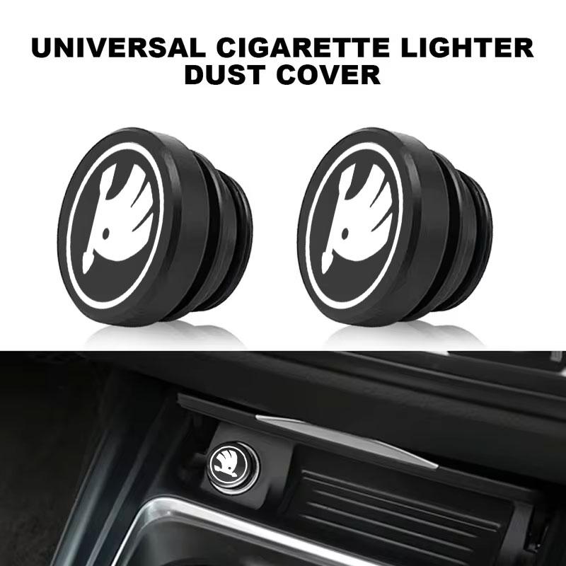 Universal Aluminum Alloy Ignition Cap Button Car Cigarette Lighter Cover 12V Replacement Dustproof Plug For Skoda and Most Cars