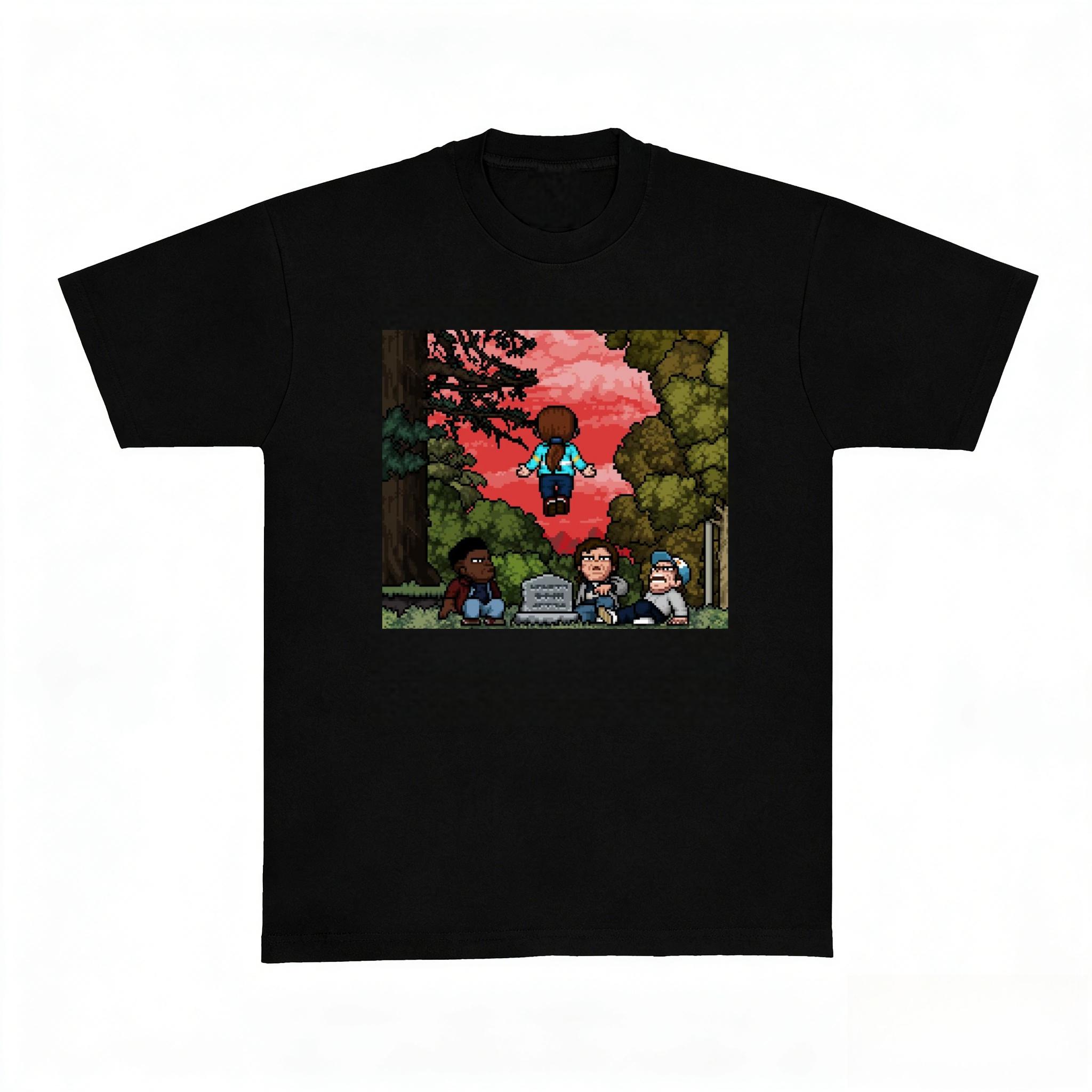 

Stranger Max Running Up That Hill pixel style 100Cotton graphics Tshirt unisex Fashion Short Sleeve Unisexs shirts Streetwear M