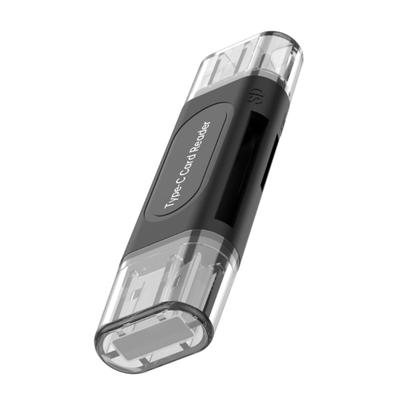 USB2.0 Kortelių skaitytuvas SDTF kortelėms C tipo įrenginiams 128 GB talpa Nešiojamas Plastikinis Nereikia diegti tvarkyklių