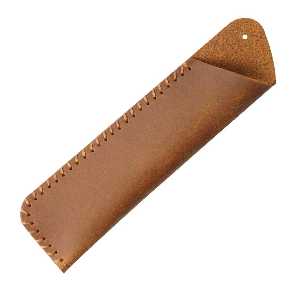 Genuine Leather Retro Pen Case - Handmade First Layer Cowhide Pencil Bag, Creative Gift Protective Cover