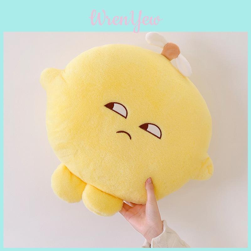 Adorable Almohada de Peluche de Limón Para Niñas Perfecta Para Dormir Suave y Acogedora Tamaño 50 cm