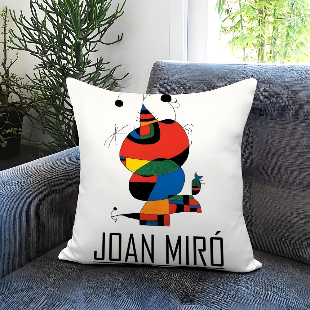 Classic Painter Joan Miro Cushion Cover Comfortable Reversible Pillow Cover Ideal for Car Sofa Bedroom Beyond
