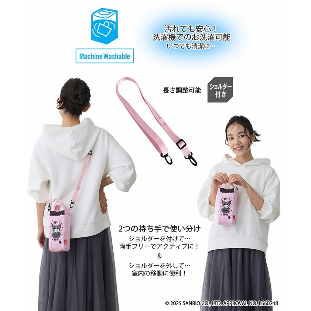 Rootote Tote Bag with Sanrio Bottle Easy Cooling IP Thermo Keeper 8488 My Women's Holder, Tote, Crossbody, Bottle, MM&KU-A (01 Melody)