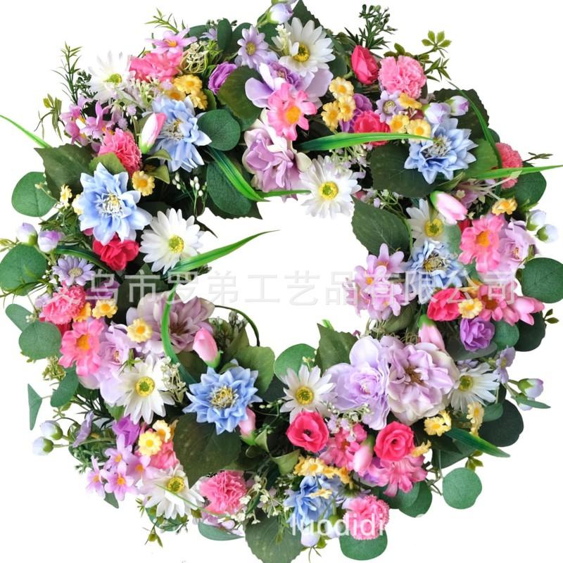 Artificial Flower Wreath Easter Valentines Day Hotel Restaurant Door Decorations