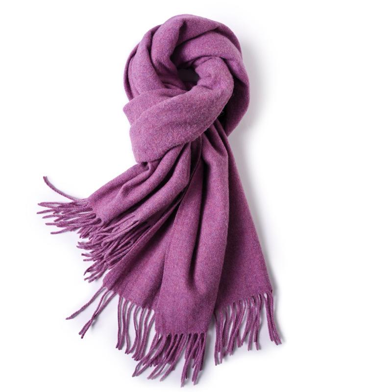 Pure Wool Scarf Winter Men and Women Senior Couple Grey Scarf Shawl Gift Boyfriend Birthday Gift