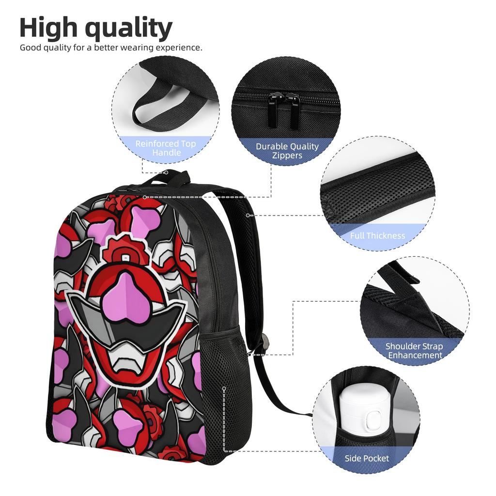 Super Sentai Backpack Ita Bag Best Gift Mochila Snack Storage Work Office Zipper Closure Rucksack