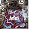 Tapis en Velours Cristal avec Impression de Football West Ham United, Tapis d'Intérieur Confortable Absorbant l'Eau Antidérapant