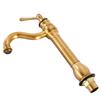 Single Handle Sink Faucet, Solid Brass Single Handle Kitchen Faucet, 1 or 3 Hole Kitchen Faucets with Push-Button Drain, Suitable for Bathroom, RV,