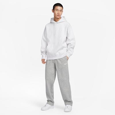 Nike Club Solid Color Logo Print Fleece Lined Straight Fit Knitted Swe