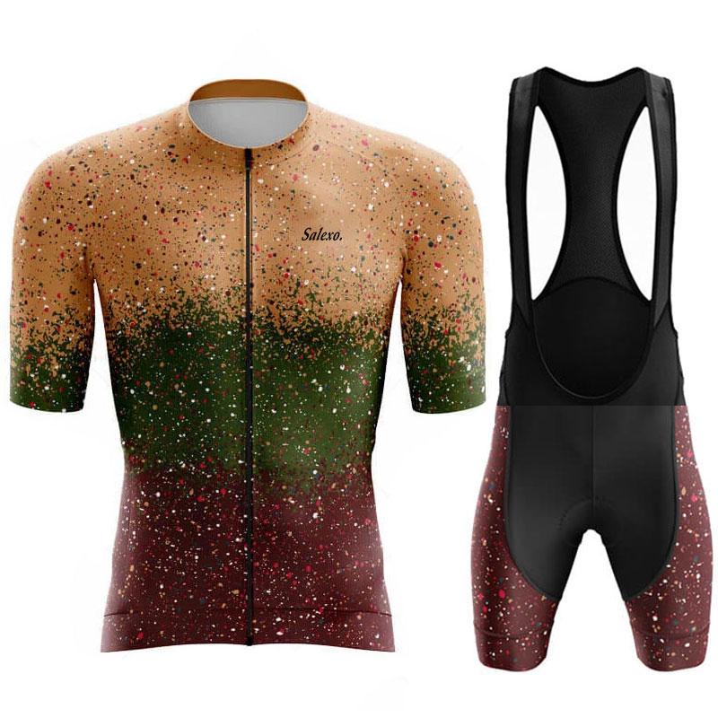 2026 Salexo Radtrikot Sets Herren Neu Sommer Bike Kleidung Kurzarm MTB Bike Anzug Fahrradkleidung Ropa Ciclismo Hombre