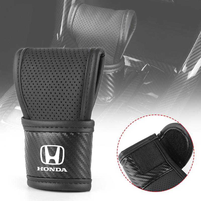 High Quality Car Logo Shift Handle Covers Non-Slips Gearshift Cover For Honda Civic Accord Fit City Vezel CRV Odyssey Pilot Jazz XD9 zjyr1
