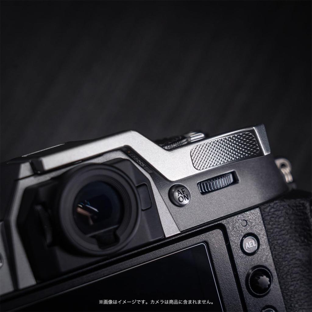 YUWOOD Thumb for Fujifilm Hot Shoe Cover with Finger CNC Improved Silver Rest/Grip X-T50 Grip, Machined, Non-Slip, Operability,