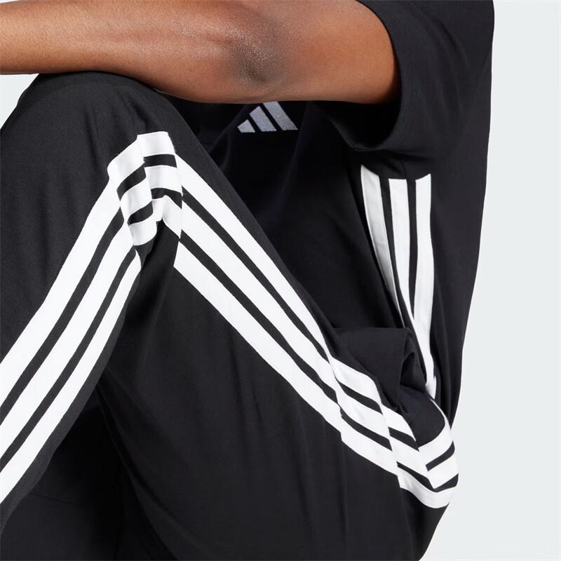 adidas Casual Pants Men's Black Moderate Straight Fit Pants JE6430
