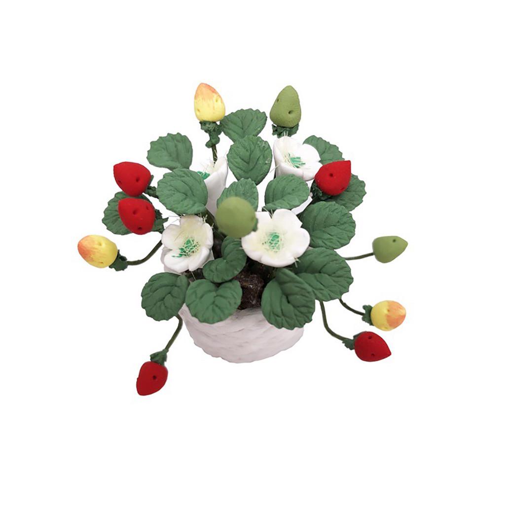 Artificial 1/12 Dollhouse Flower Miniature Exquisite Green Plant Ornament Decor