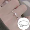 Exquisiter offener Goldring: Japanischer & Koreanischer Stil, Dünnes Band mit Diamanten besetzt, Stapelbarer & Eleganter Fingerschmuck