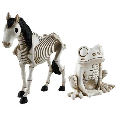 Figure de crâne de cheval en résine glaçante, Cheval squelette exquis Décoration d'Halloween pour passionnés et pour offrir