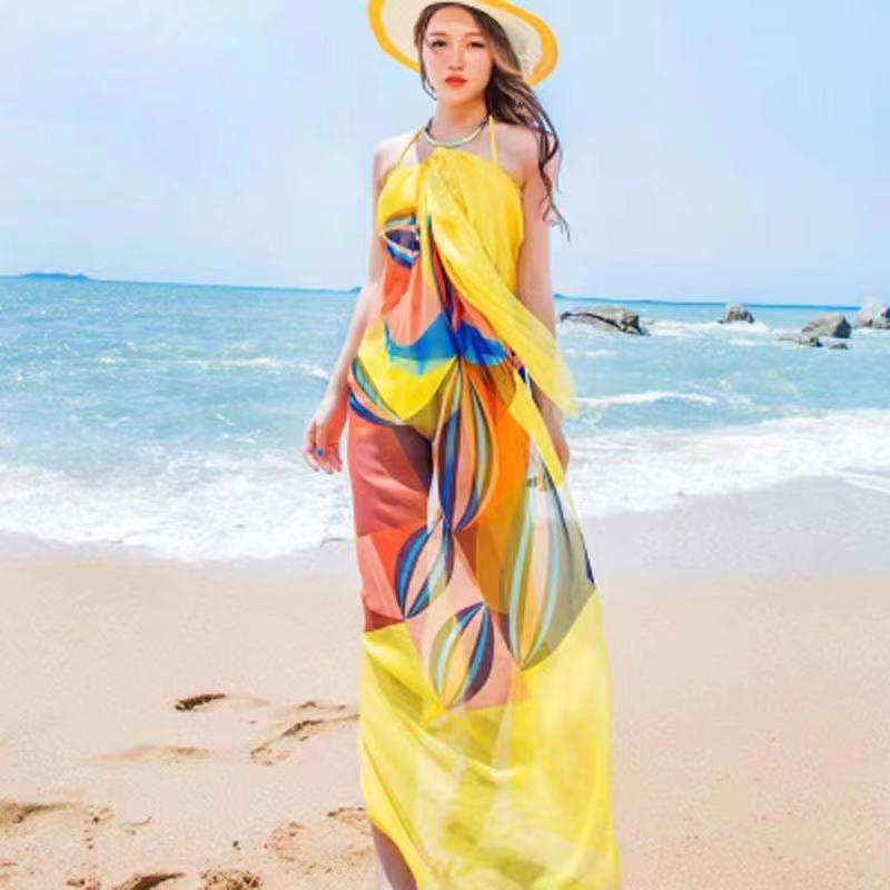 Women's Lightweight Silk Scarf - Spring/Fall Sun Protection, Extra Large Beach Towel & Dance Wrap